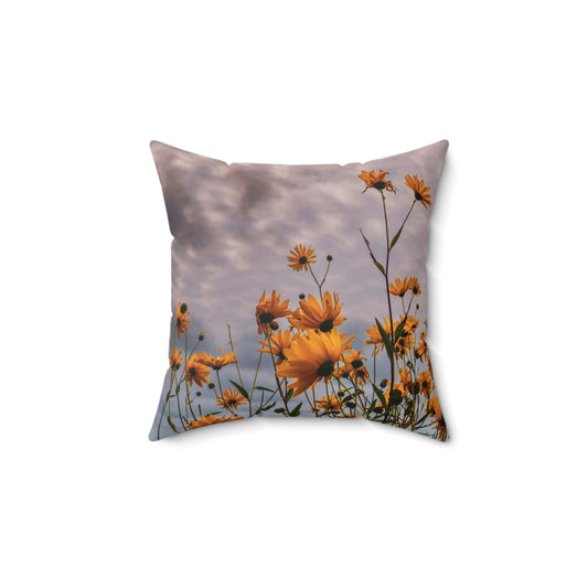 Fall Flowers Square Pillow
